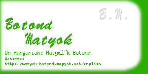 botond matyok business card